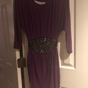 Purple dress that hits above knee
